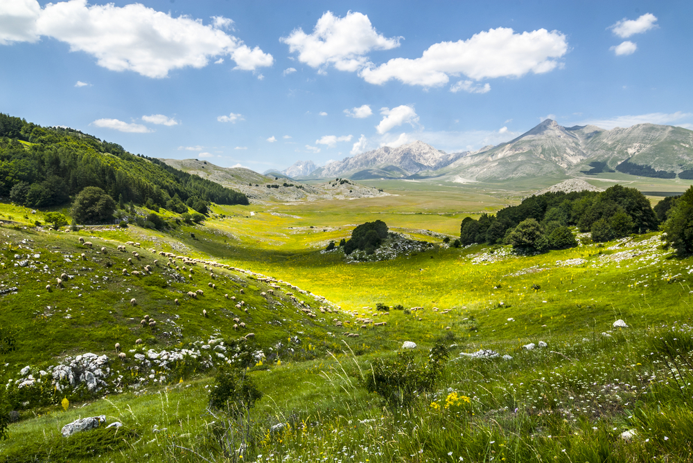 Campo Imperatore w Gran Sasso - płaskowyż na 1 800 m n.p.m. zwany Tybetem Apenin