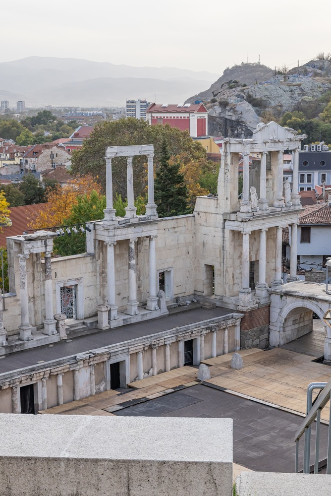 Ruiny Philippopolis, Płowdiw, Bułgaria. Ruiny rzymskiego teatru Philippopolis w Płowdiwie