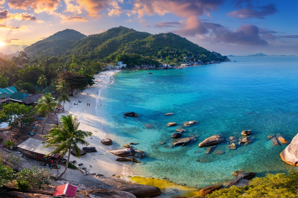 Silver Beach na Koh Samui o zachodzie słońca