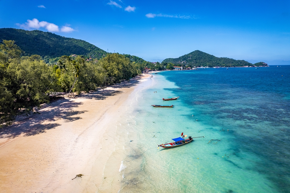 Plaża Sairee na Koh Tao z lotu ptaka