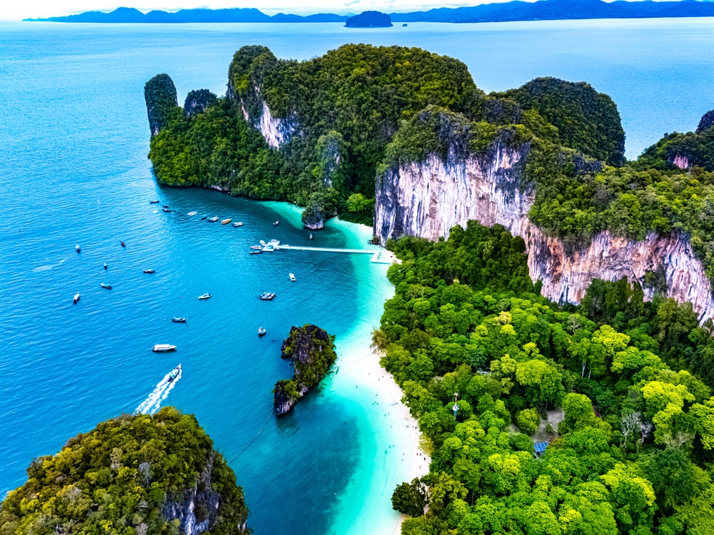 Wyspa Hong koło Krabi z lotu ptaka
