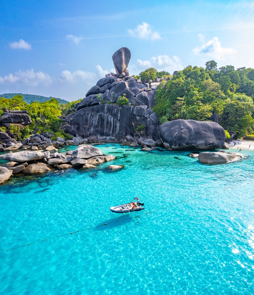Wyspy Similan w prowincji Phang Nga z lotu ptaka