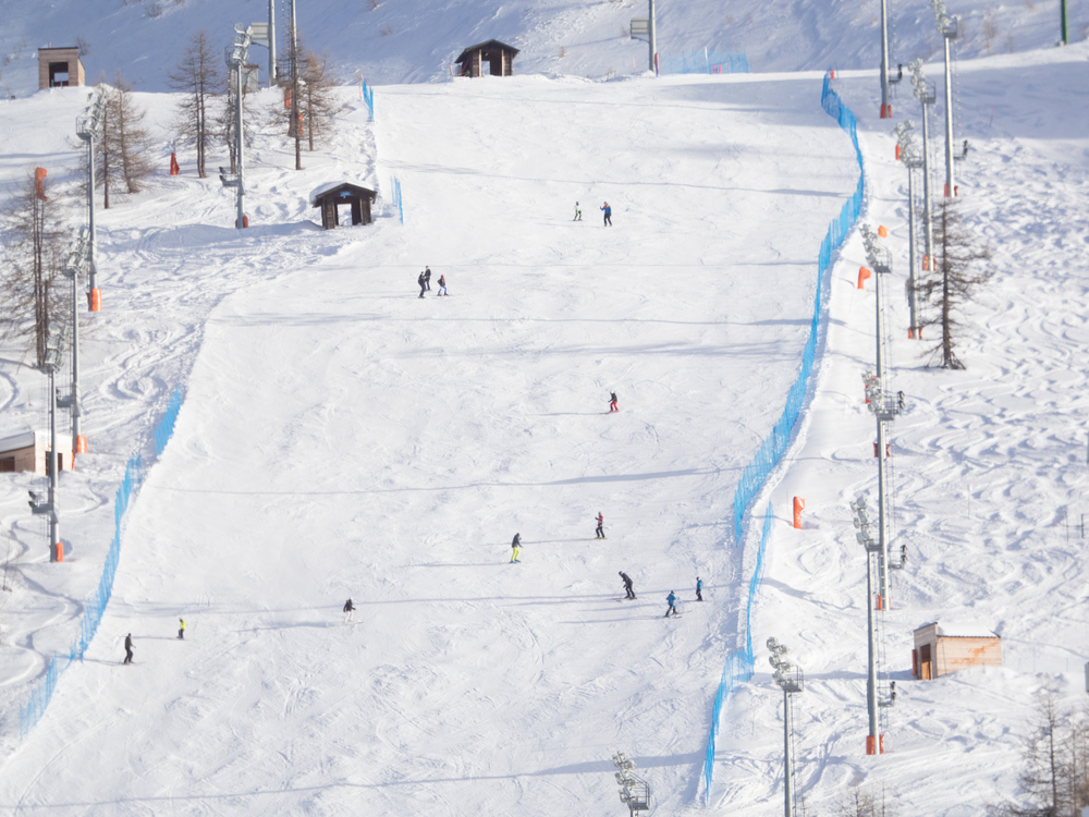 Stok narciarski w Sestriere, część systemu Via Lattea we Włoszech