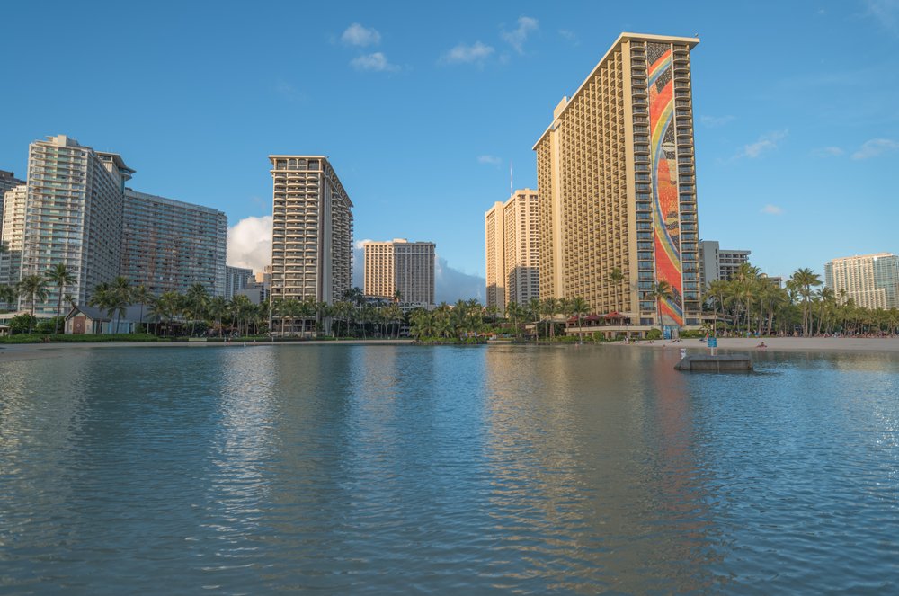 Laguna przy Hilton Hawaiian Village i hotelu Ilikai w Waikiki