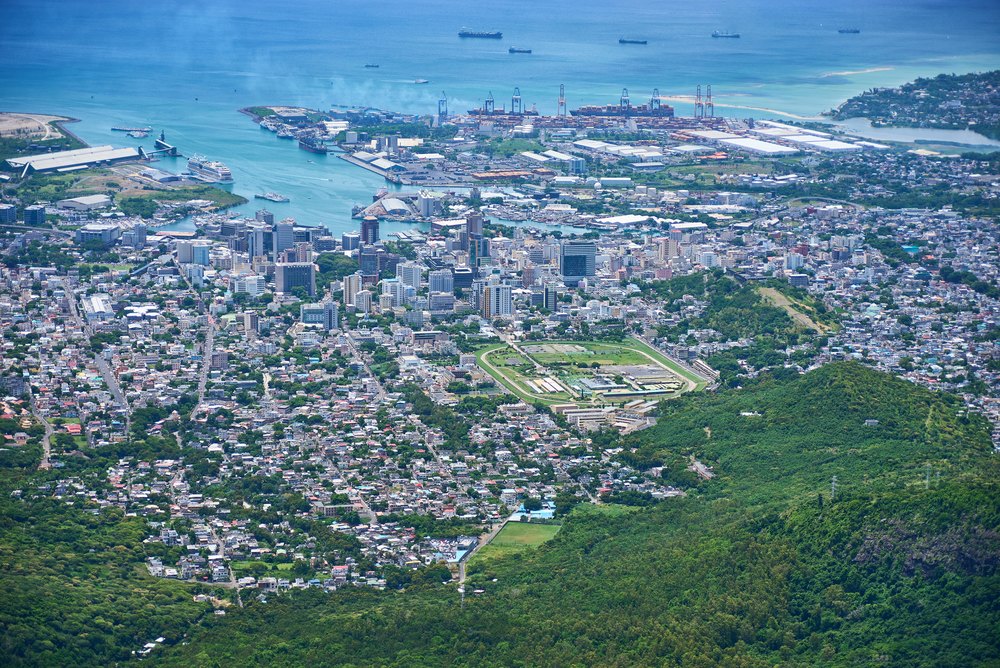 Port Louis i port z lotu ptaka