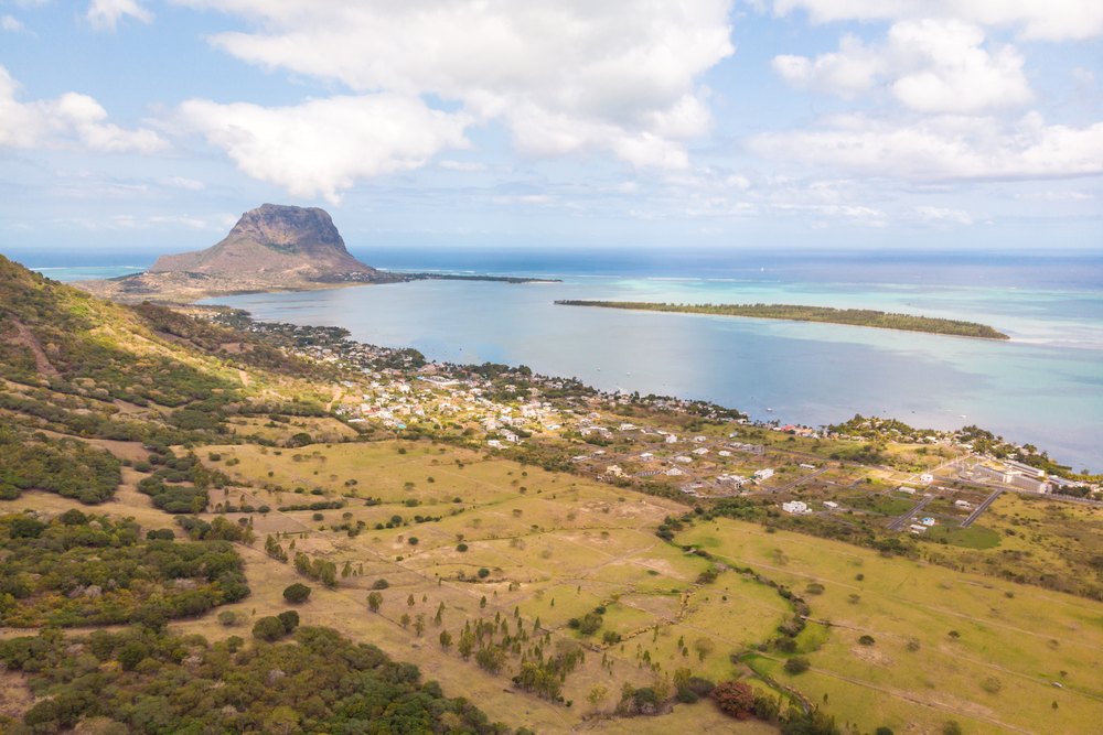 La Gaulette i Le Morne Brabant z lotu ptaka